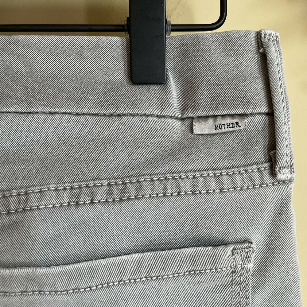 Mother The Looker Gray Raw Hem Ankle Jeans - 27 - Picture 6 of 10